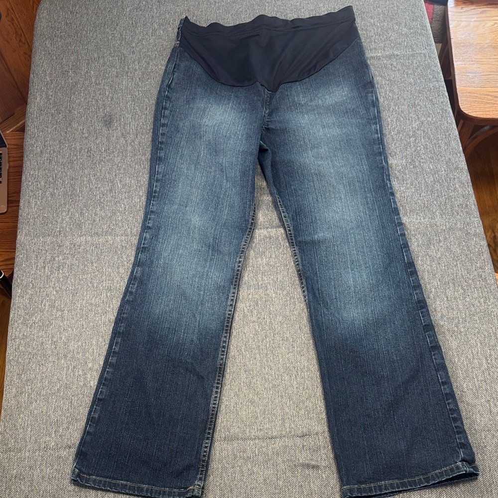Old Navy Women's Dark Blue Flare Maternity Jeans